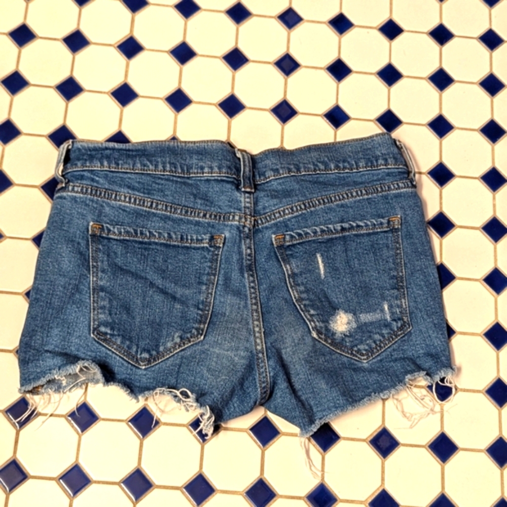 Distressed Denim Shorts - Picture 2 of 3